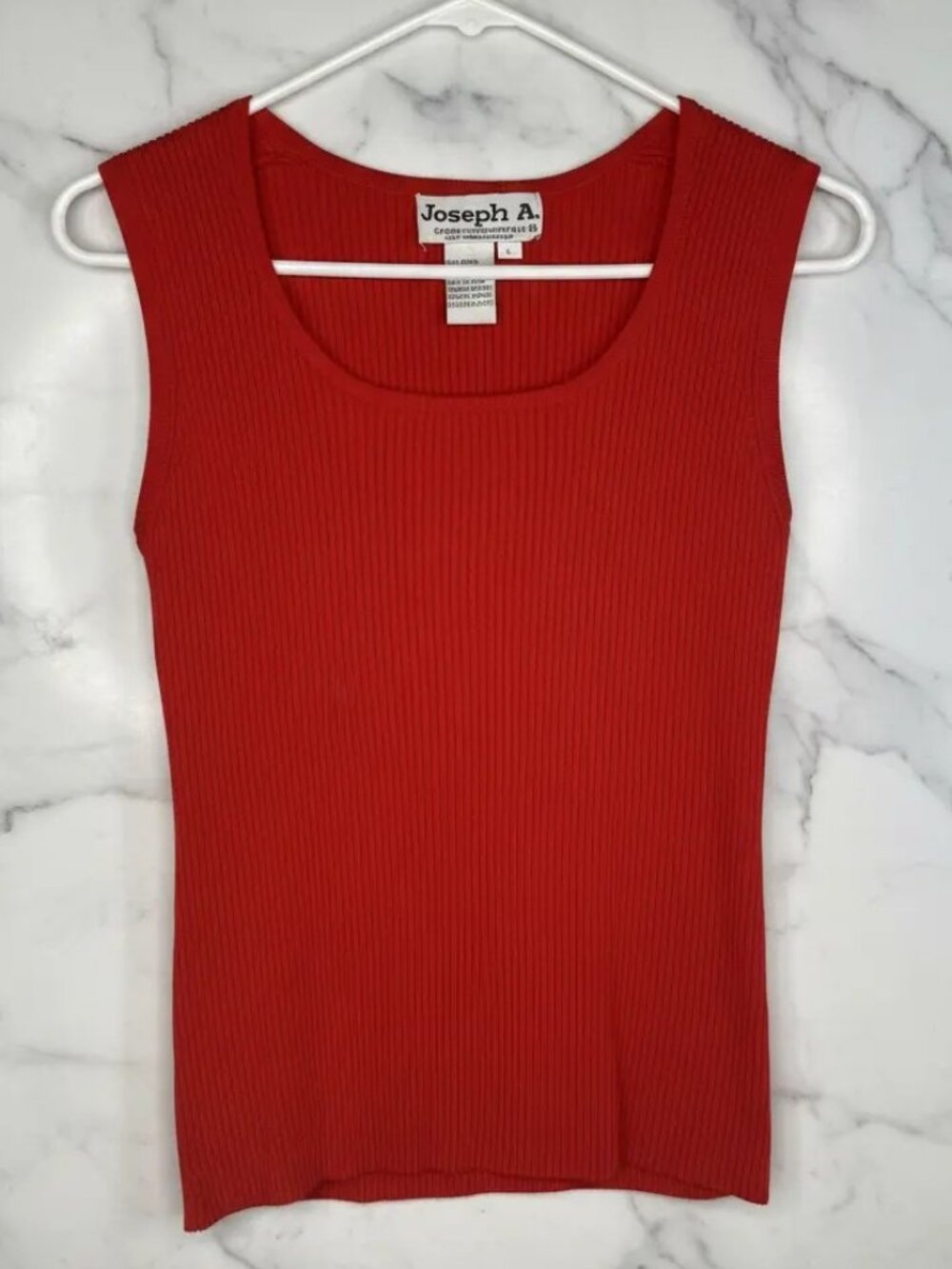 Joseph A. red no sleeve junior shirt